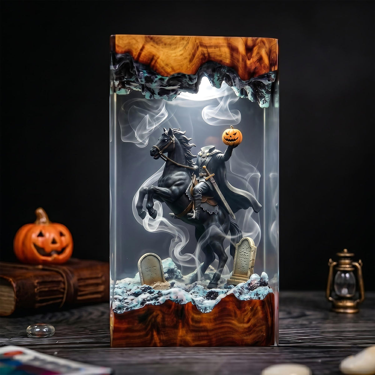 Headless Horseman Sleepy Hollow Epoxy Resin Lamp