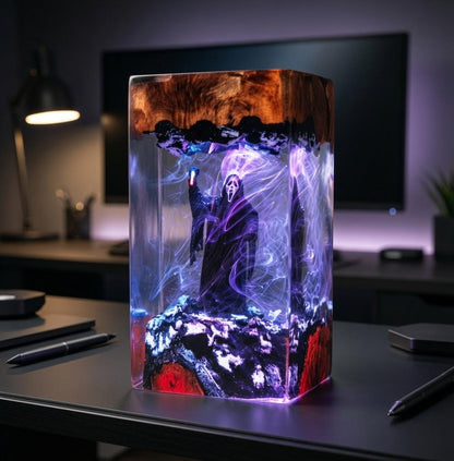 Ghostface Scream Epoxy Resin Lamp