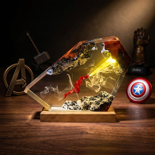 Handcrafted Iron Man Repulsor Epoxy Resin Lamp