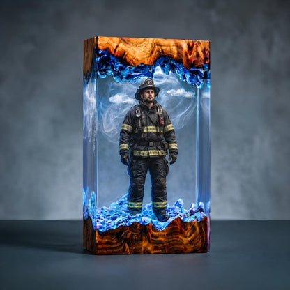Handmade Personalized Job Hero Resin Lamp - Custom 3D Profession Gift