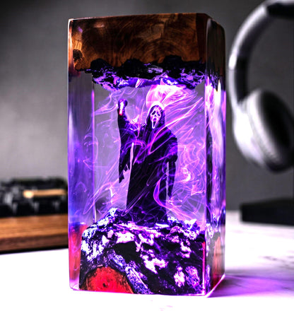 Ghostface Scream Epoxy Resin Lamp