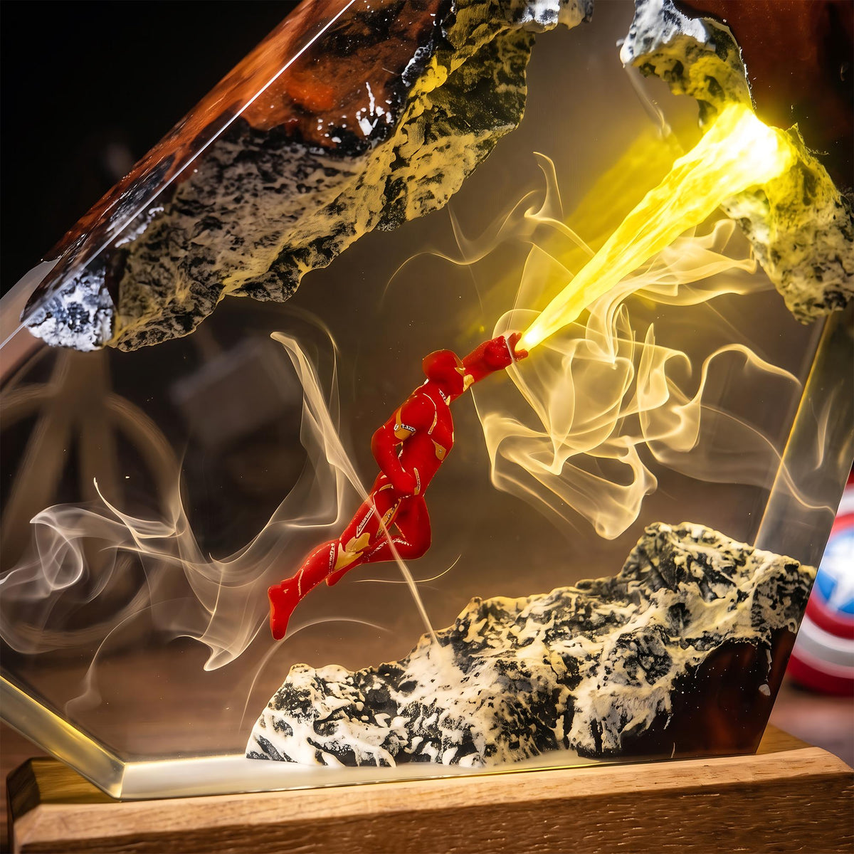 Handcrafted Iron Man Repulsor Epoxy Resin Lamp