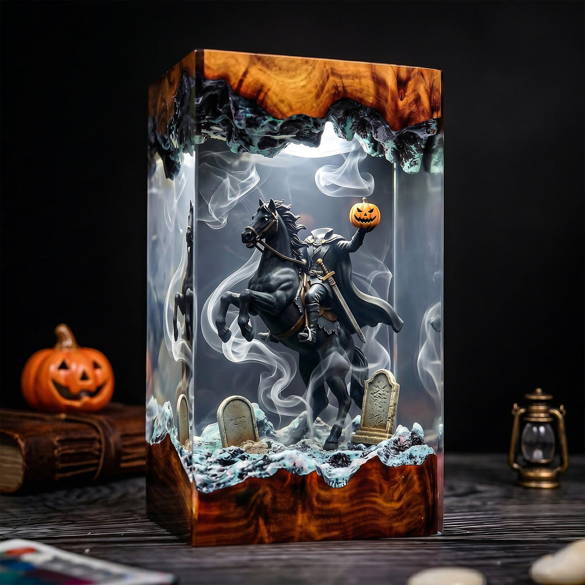 Headless Horseman Sleepy Hollow Epoxy Resin Lamp