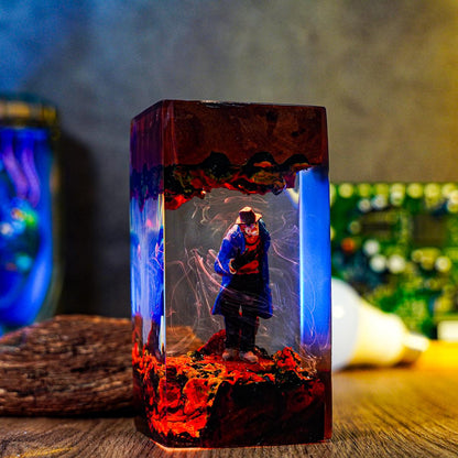 Handmade  Freddy Krueger Trench Coat Epoxy Wood Lamp