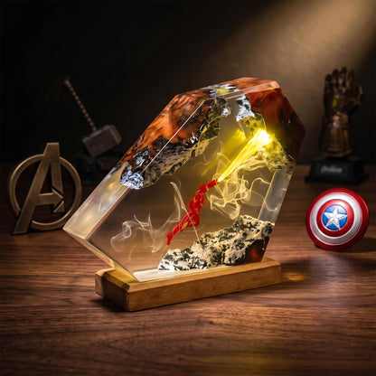 Handcrafted Iron Man Repulsor Epoxy Resin Lamp