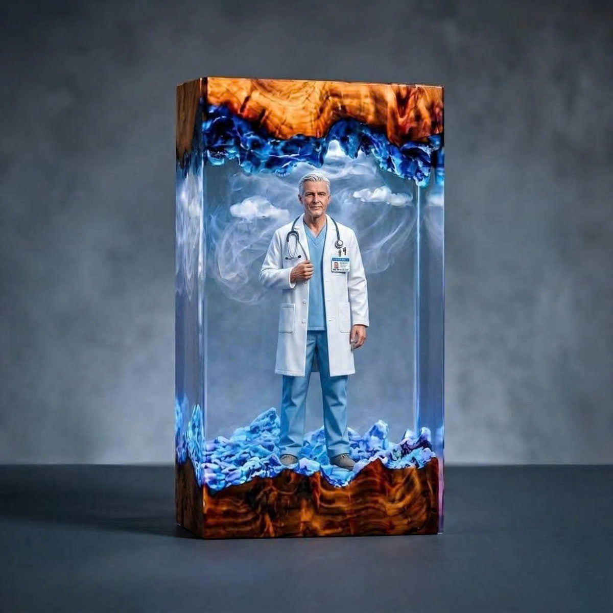 Handmade Personalized Job Hero Resin Lamp - Custom 3D Profession Gift