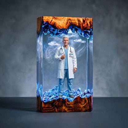 Handmade Personalized Job Hero Resin Lamp - Custom 3D Profession Gift