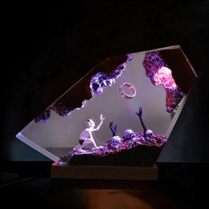 Lord of the Rings Gollum Epoxy Resin Lamp