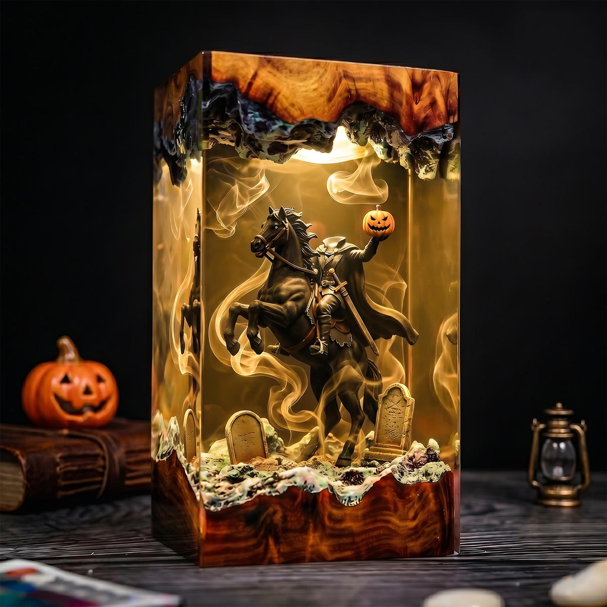 Headless Horseman Sleepy Hollow Epoxy Resin Lamp