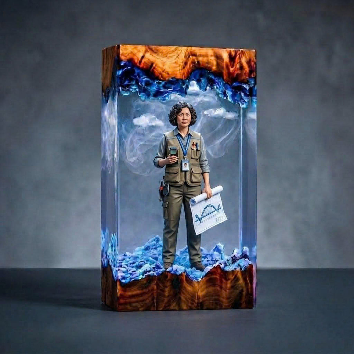 Handmade Personalized Job Hero Resin Lamp - Custom 3D Profession Gift