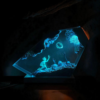 Lord of the Rings Gollum Epoxy Resin Lamp