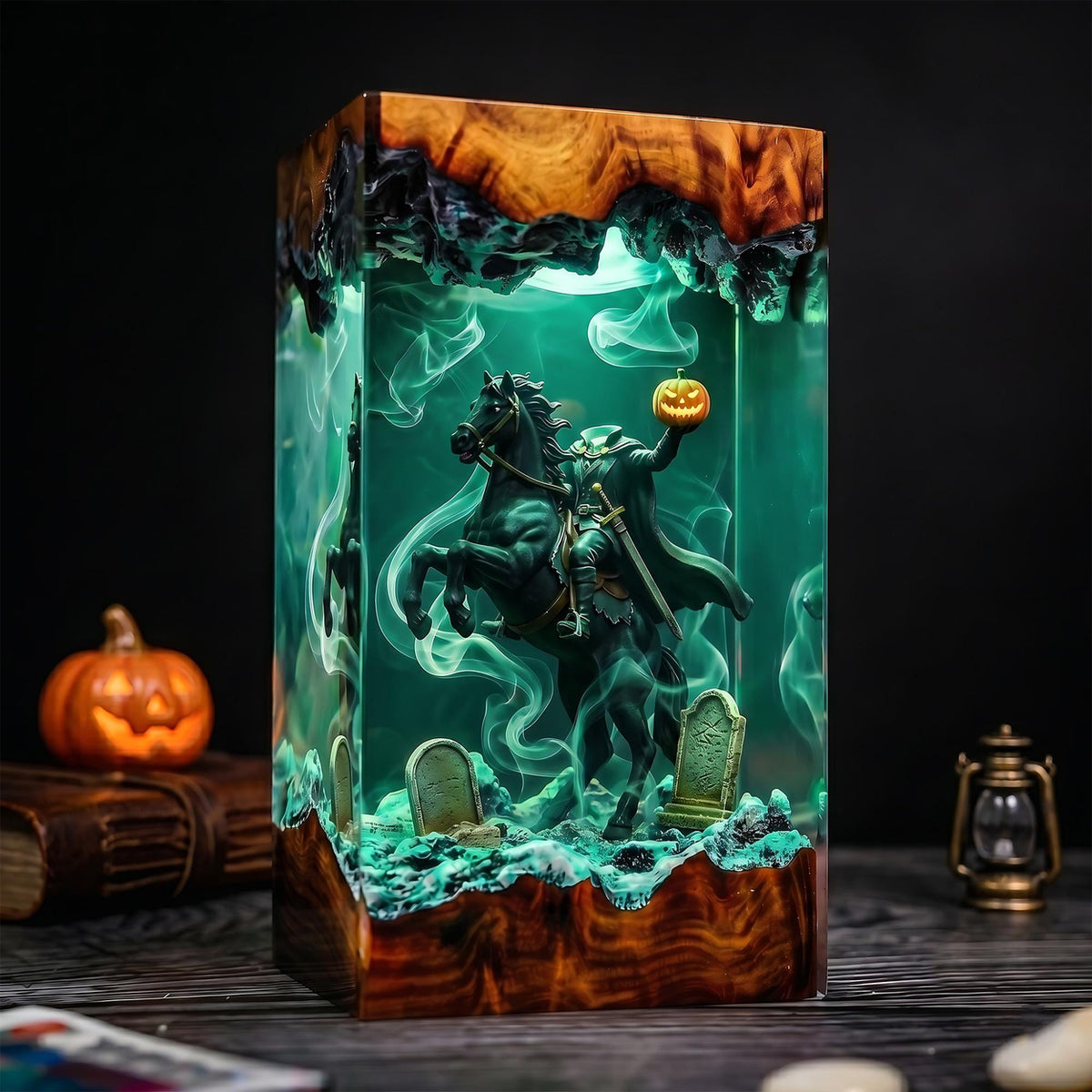 Headless Horseman Sleepy Hollow Epoxy Resin Lamp