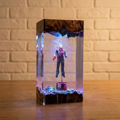 Jason Voorhees Crystal Lake Epoxy Resin Lamp