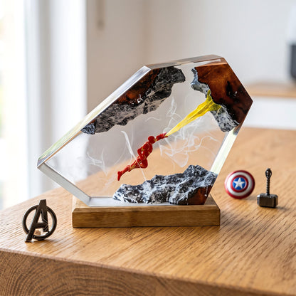 Handcrafted Iron Man Repulsor Epoxy Resin Lamp