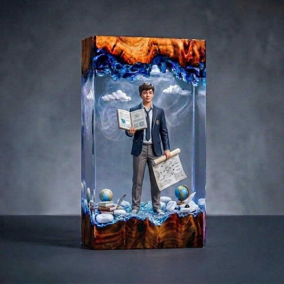 Handmade Personalized Job Hero Resin Lamp - Custom 3D Profession Gift