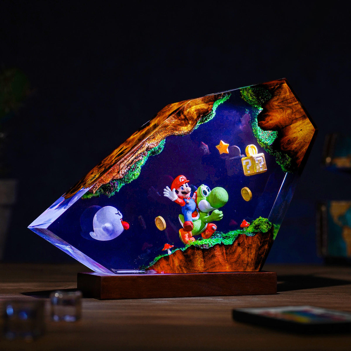 Geometric Super Mario World Resin Lamp