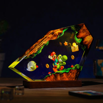 Geometric Super Mario World Resin Lamp