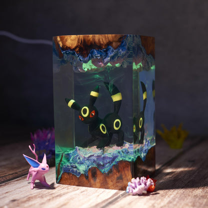 Diorama Umbreon Epoxy Resin Lamp