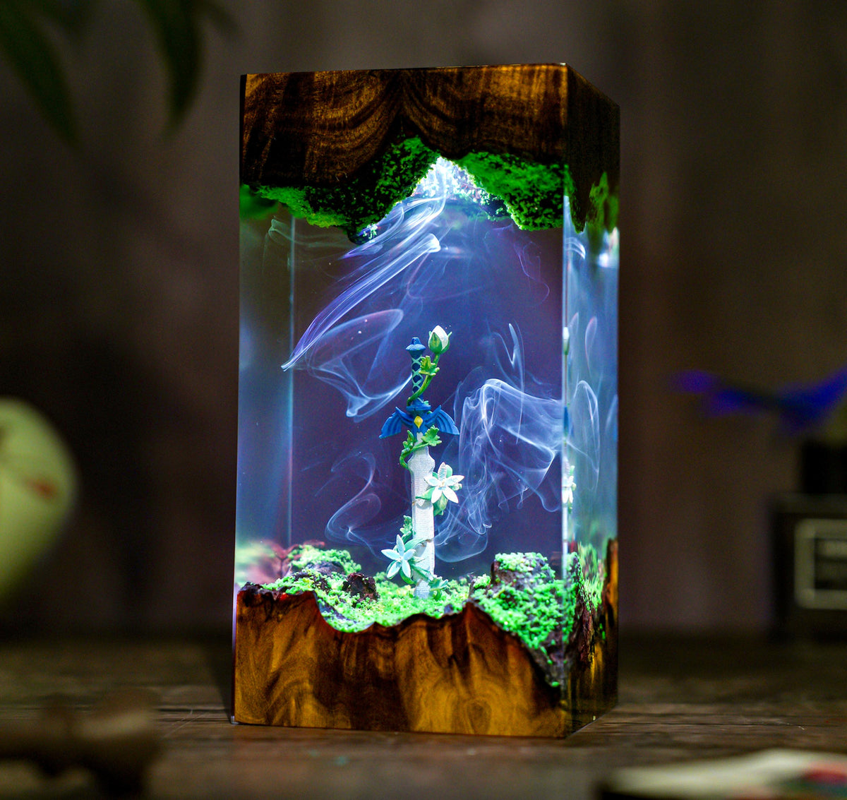 Zelda Master Sword Resin Lamp - Silent Princess Flower Cube Night Light