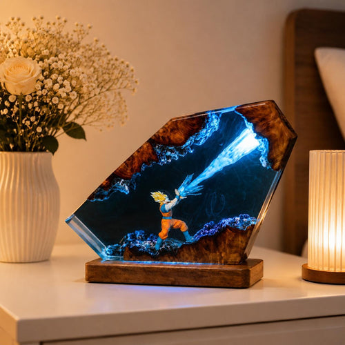 Goku Kamehameha Resin Lamp