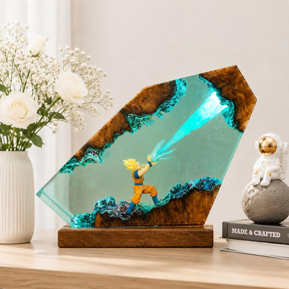 Goku Kamehameha Resin Lamp