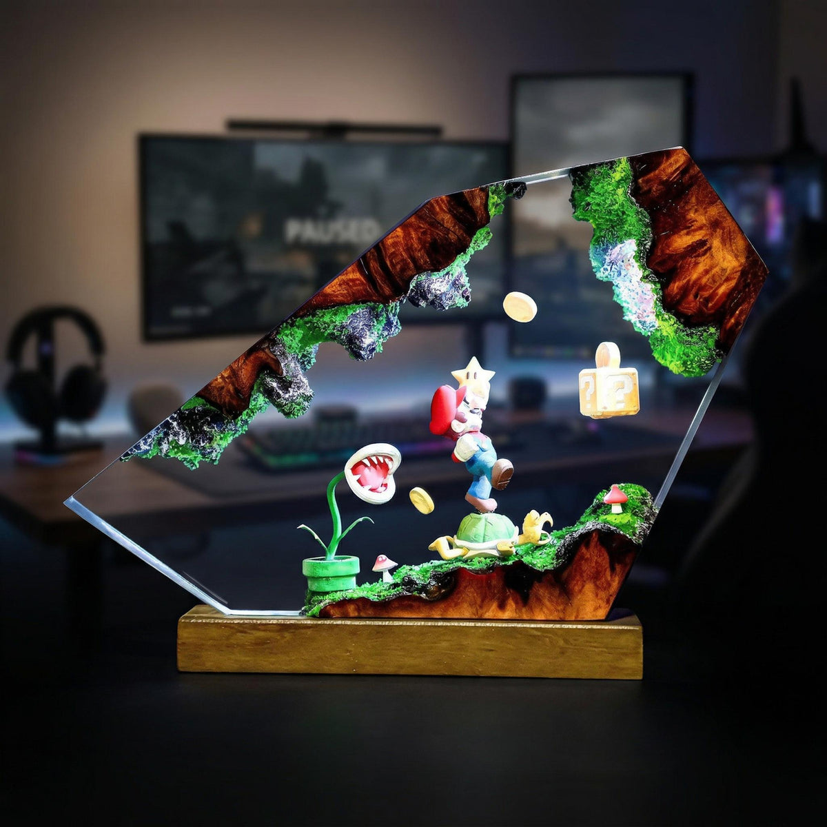 Super Mario Koopa Troopa Resin Lamp - Piranha Plant Anime Night Light
