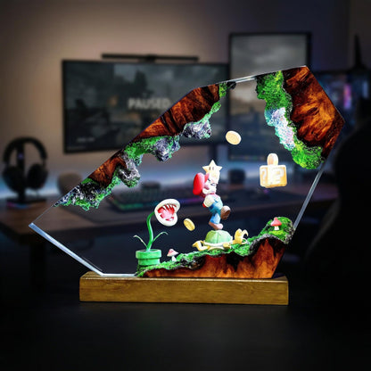 Super Mario Koopa Troopa Resin Lamp - Piranha Plant Anime Night Light