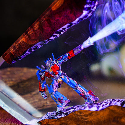 Optimus Prime Laser Blast Resin Lamp - Transformers Anime Night Light Gift