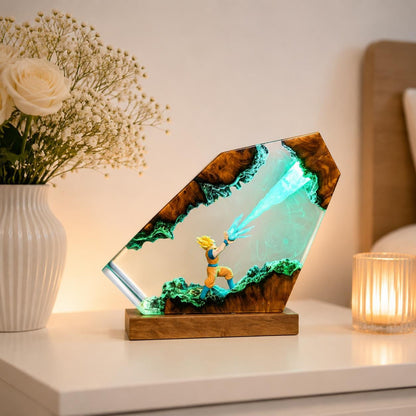 Goku Kamehameha Resin Lamp