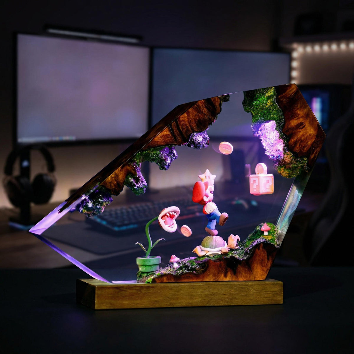 Super Mario Koopa Troopa Resin Lamp - Piranha Plant Anime Night Light