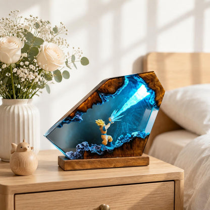 Goku Kamehameha Resin Lamp