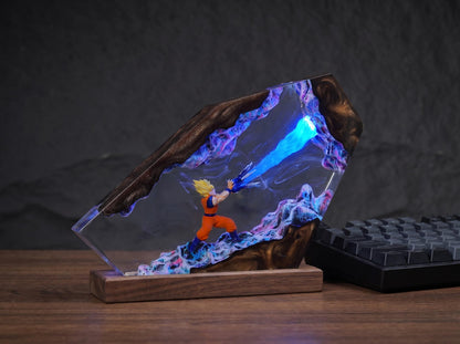 Goku Kamehameha Resin Lamp