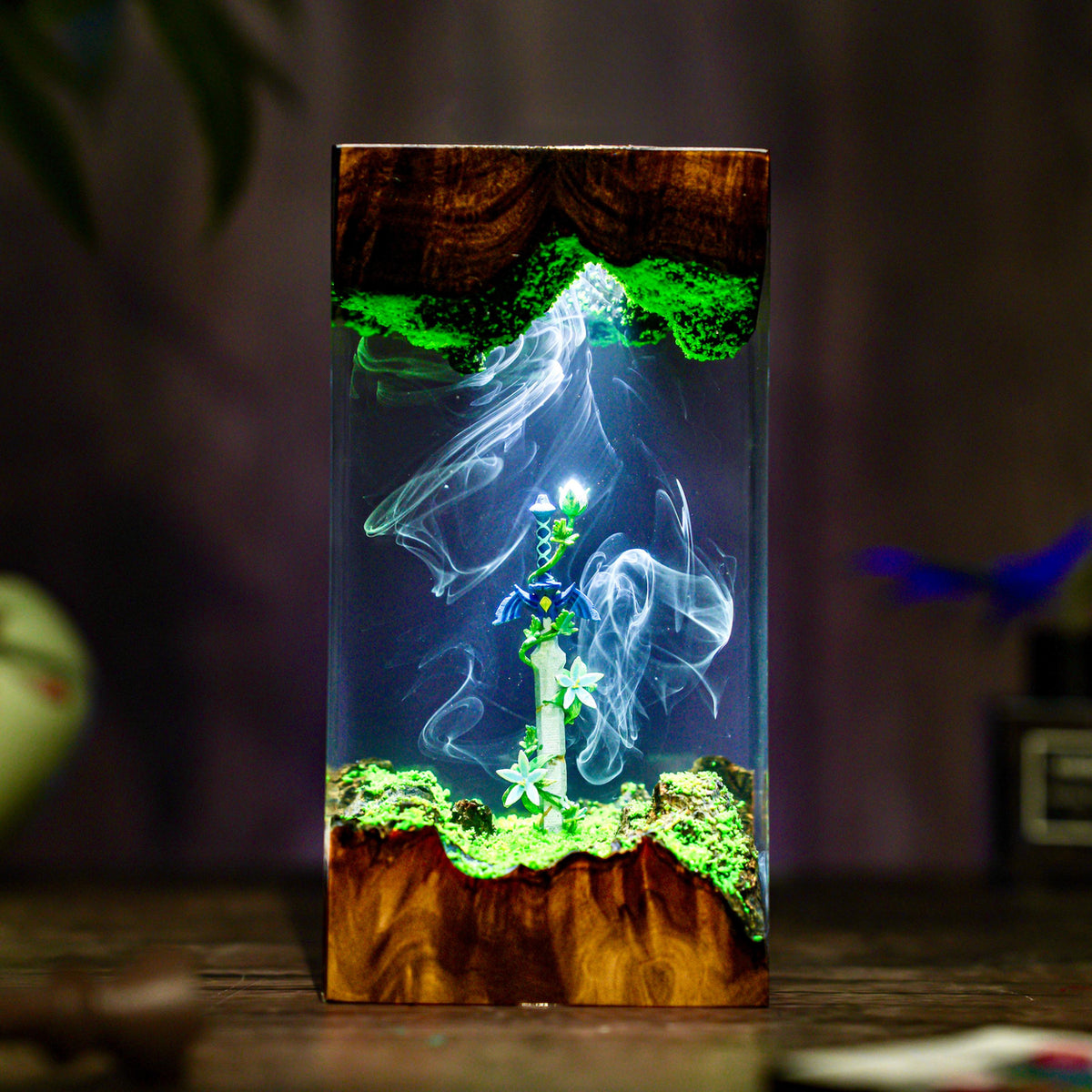 Zelda Master Sword Resin Lamp - Silent Princess Flower Cube Night Light