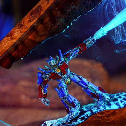 Optimus Prime Laser Blast Resin Lamp - Transformers Anime Night Light Gift