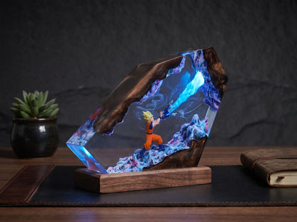 Goku Kamehameha Resin Lamp