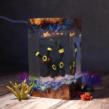 Diorama Umbreon Epoxy Resin Lamp