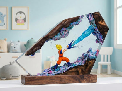 Goku Kamehameha Resin Lamp