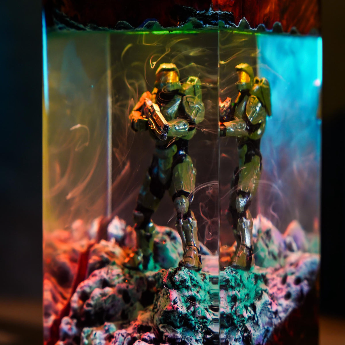 Handcrafted Master Chief Resin Night Light - Unique Gamer Gift for Men