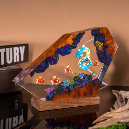 Gyarados and Magikarp Resin Lamp