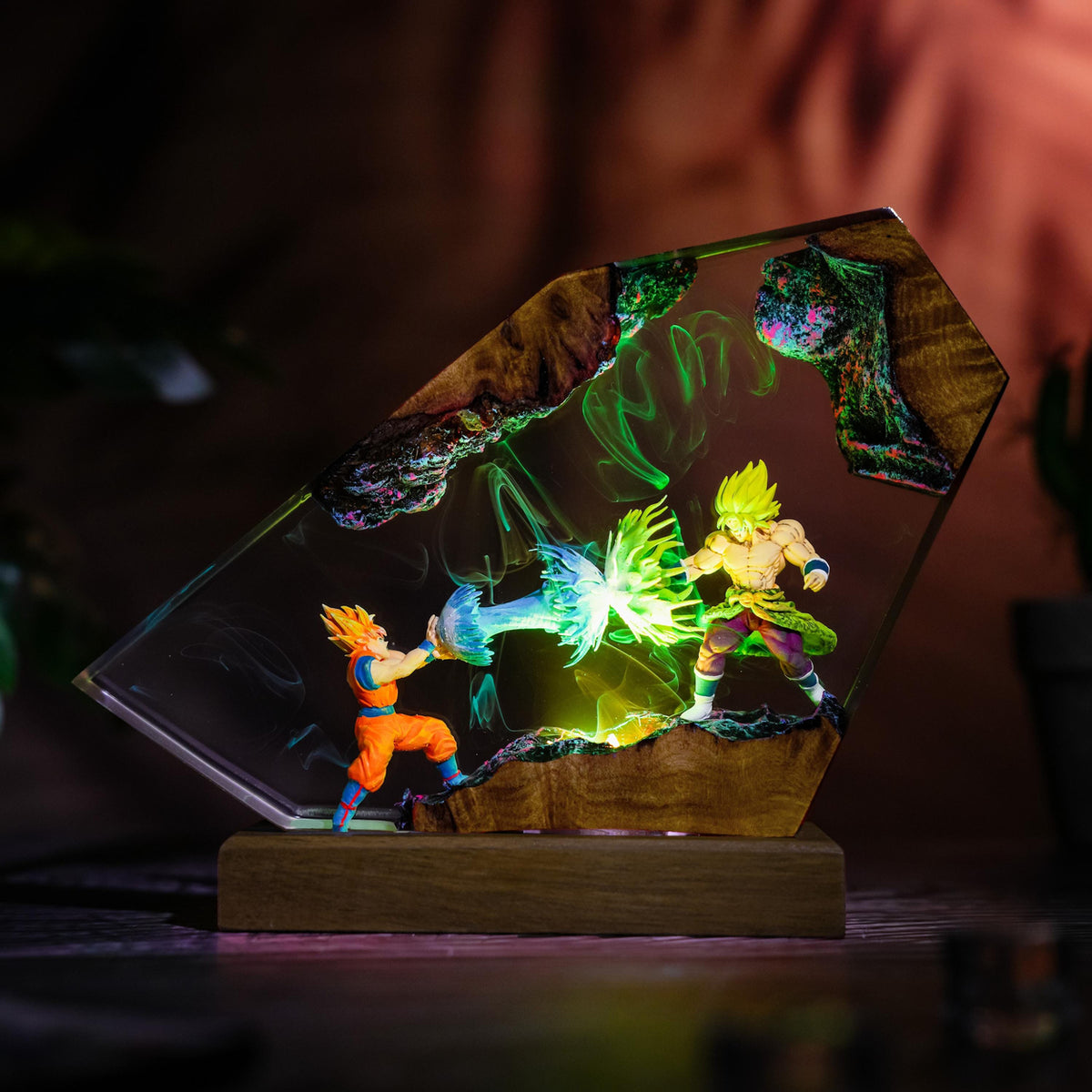 Goku vs Broly Resin Lamp - Dragon Ball Super Anime Night Light Decor