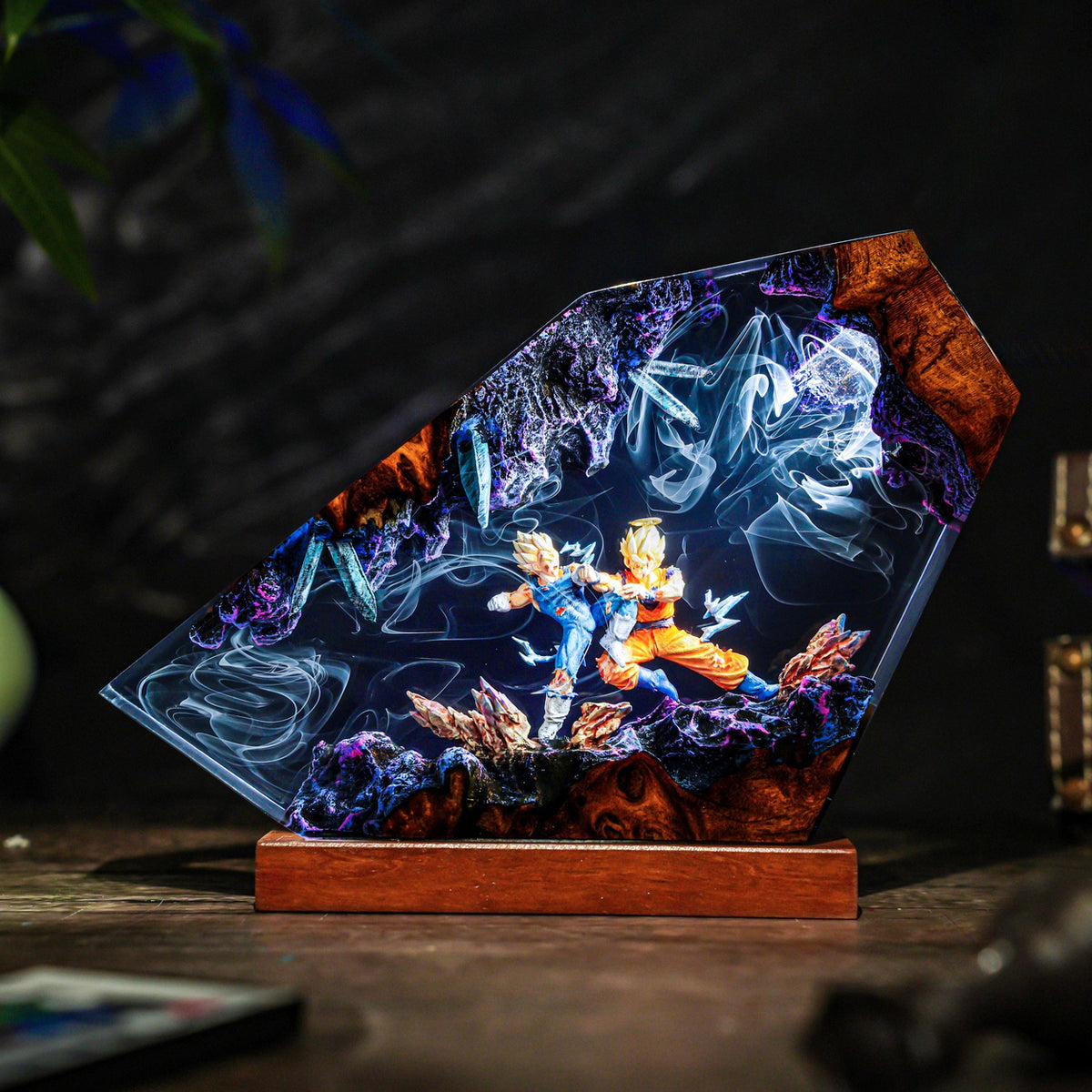 Goku vs Broly Resin Lamp - Dragon Ball Super Anime Night Light Decor
