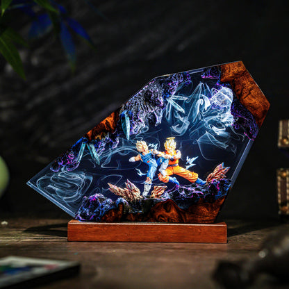 Goku vs Broly Resin Lamp - Dragon Ball Super Anime Night Light Decor