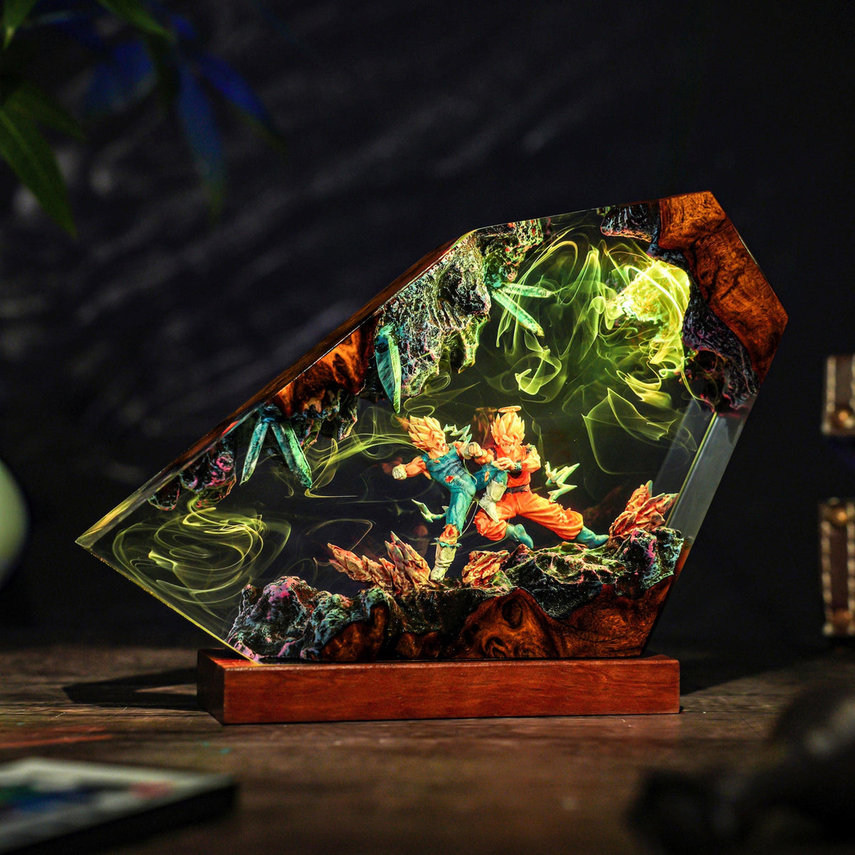 Goku vs Broly Resin Lamp - Dragon Ball Super Anime Night Light Decor