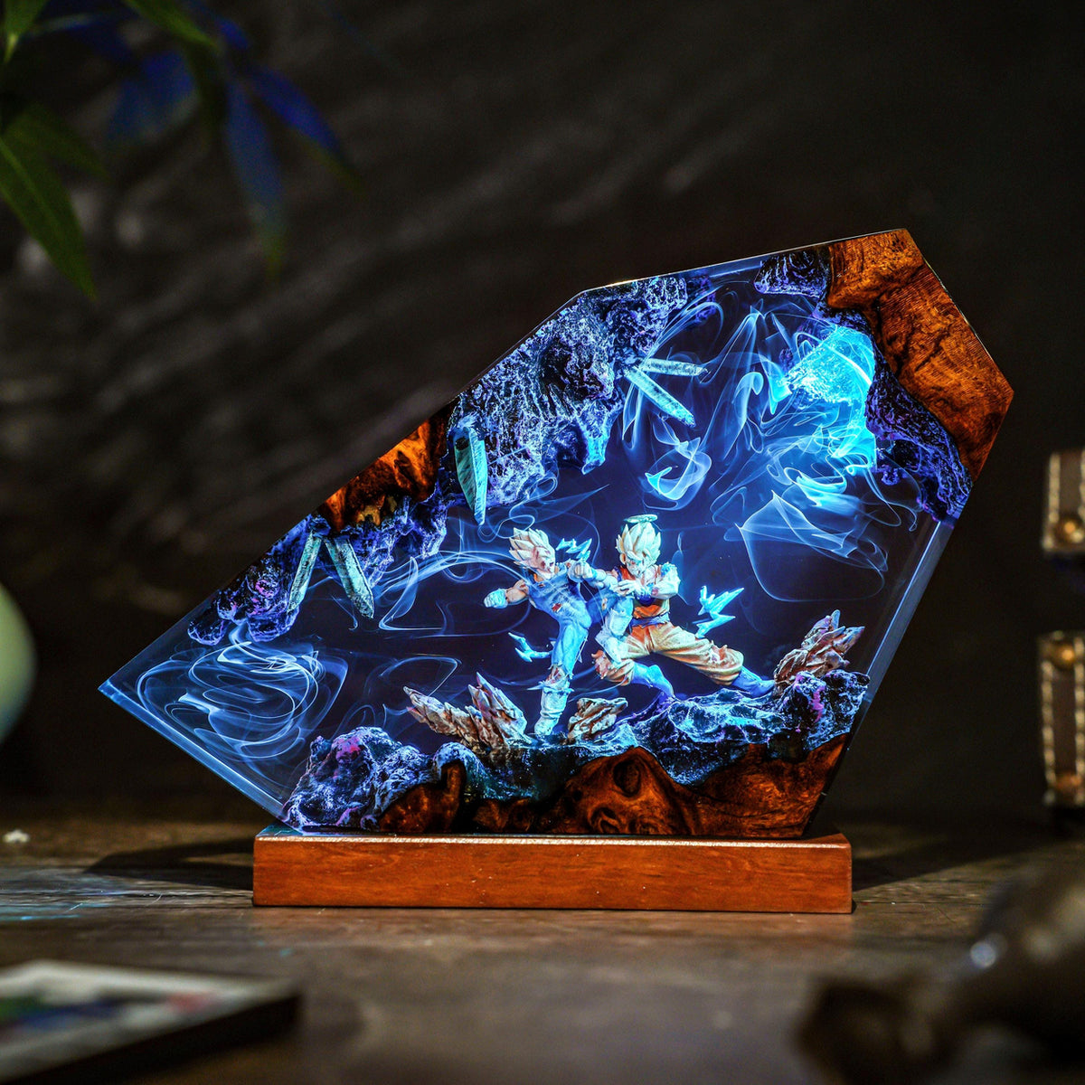 Goku vs Broly Resin Lamp - Dragon Ball Super Anime Night Light Decor