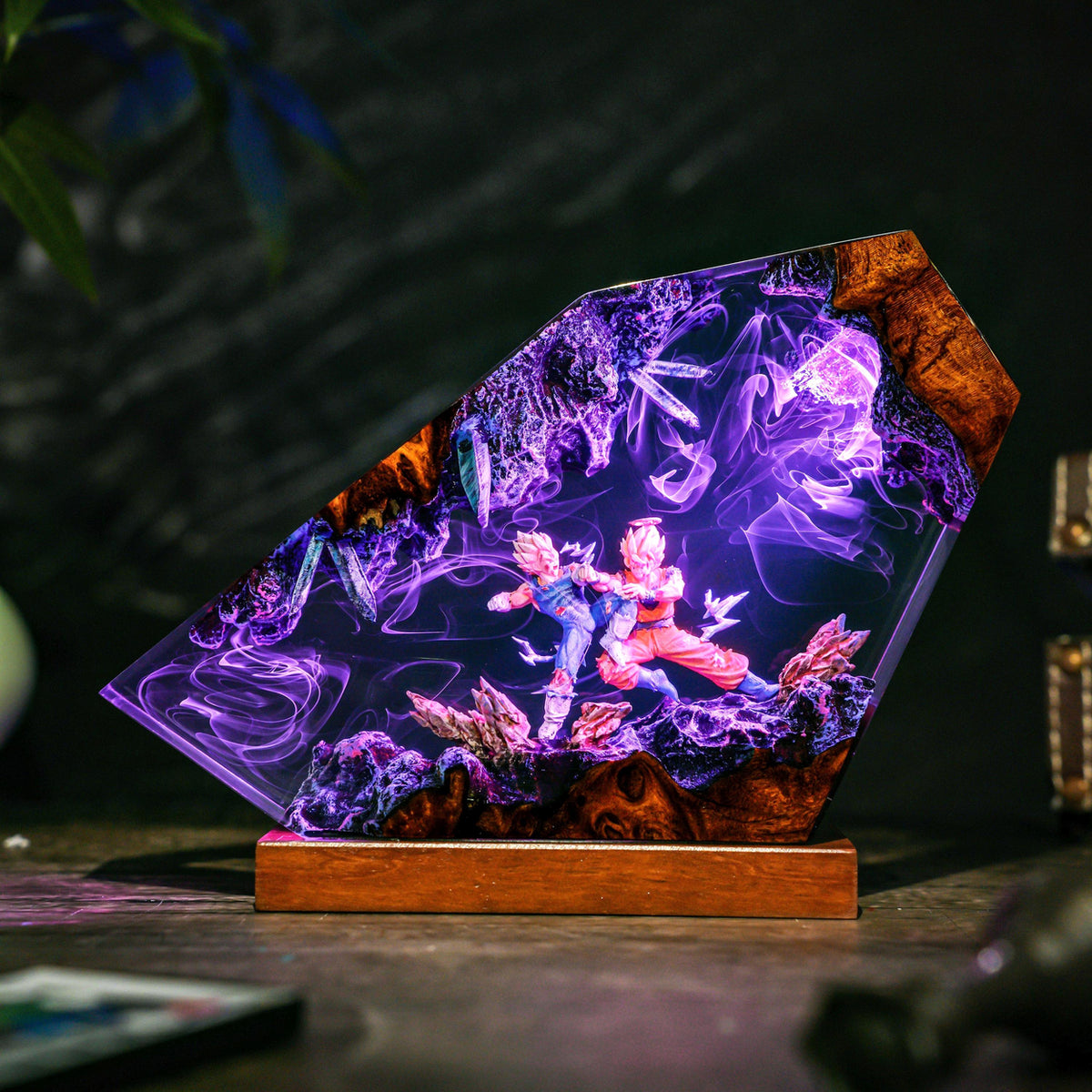 Goku vs Broly Resin Lamp - Dragon Ball Super Anime Night Light Decor