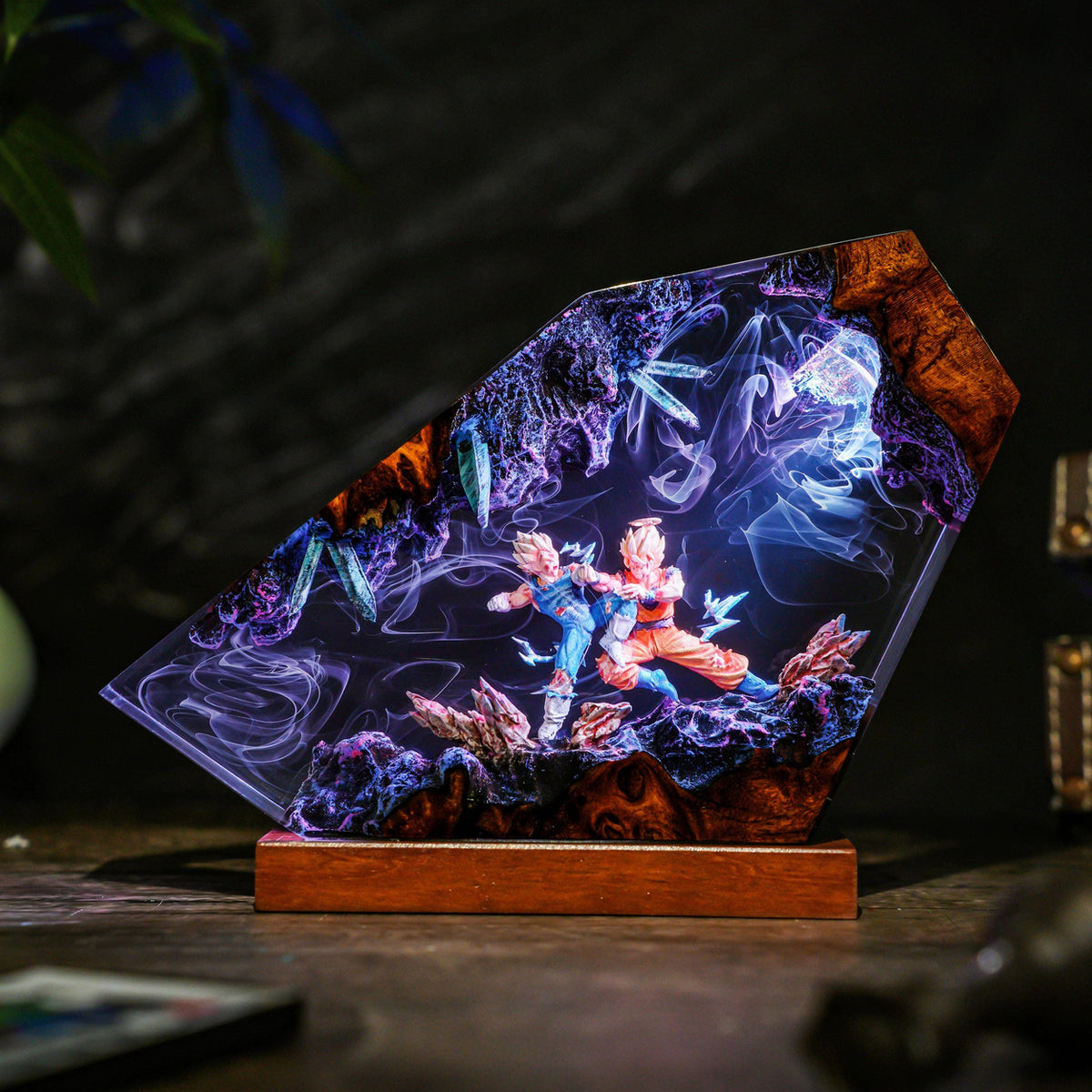 Goku vs Broly Resin Lamp - Dragon Ball Super Anime Night Light Decor