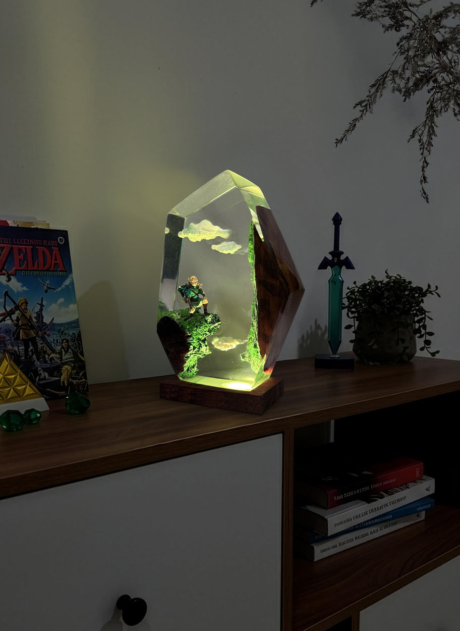 Handcrafted Link Skyscape Resin Night Light