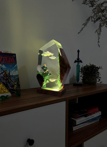Handcrafted Link Skyscape Resin Night Light