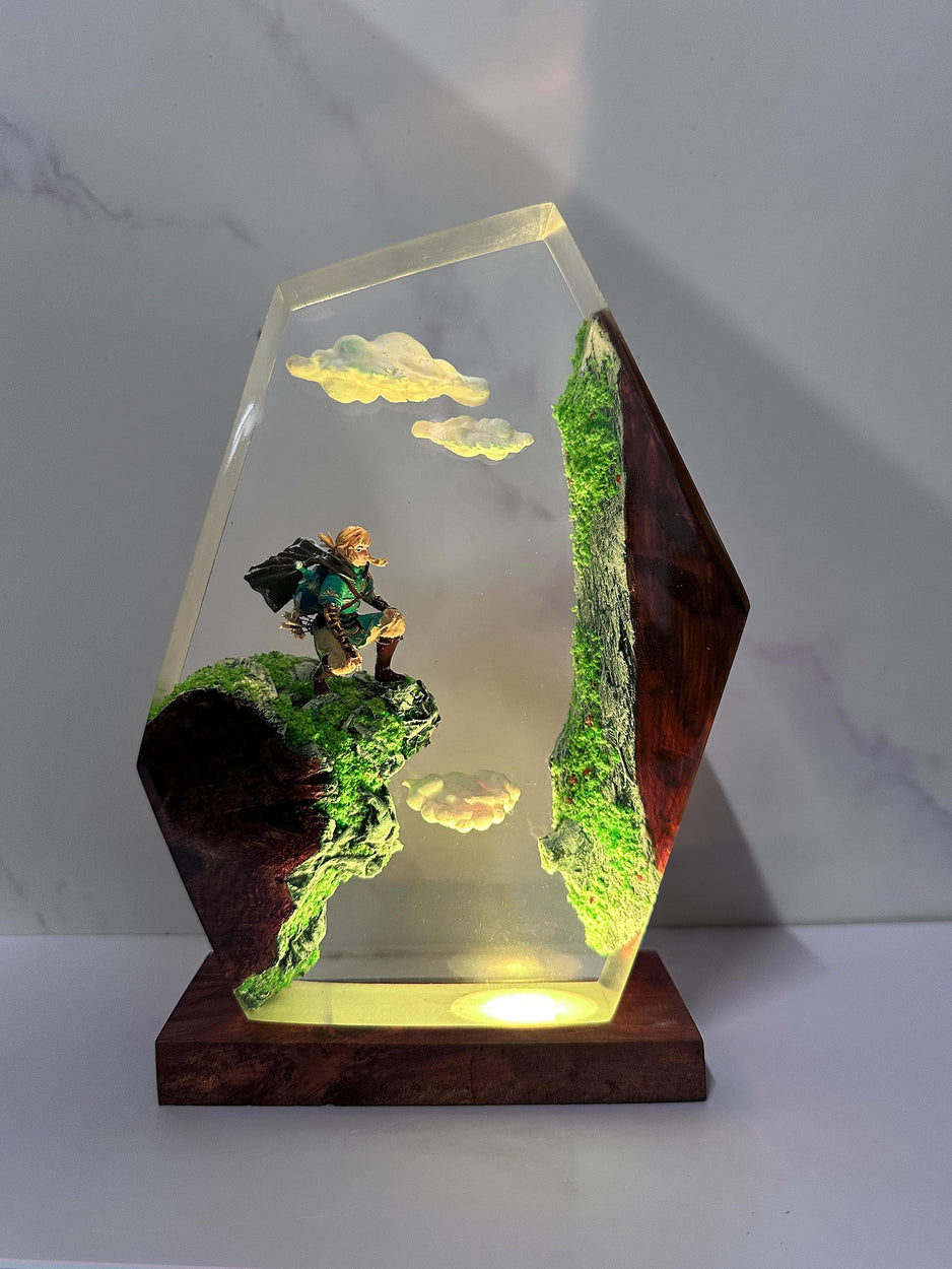 Handcrafted Link Skyscape Resin Night Light