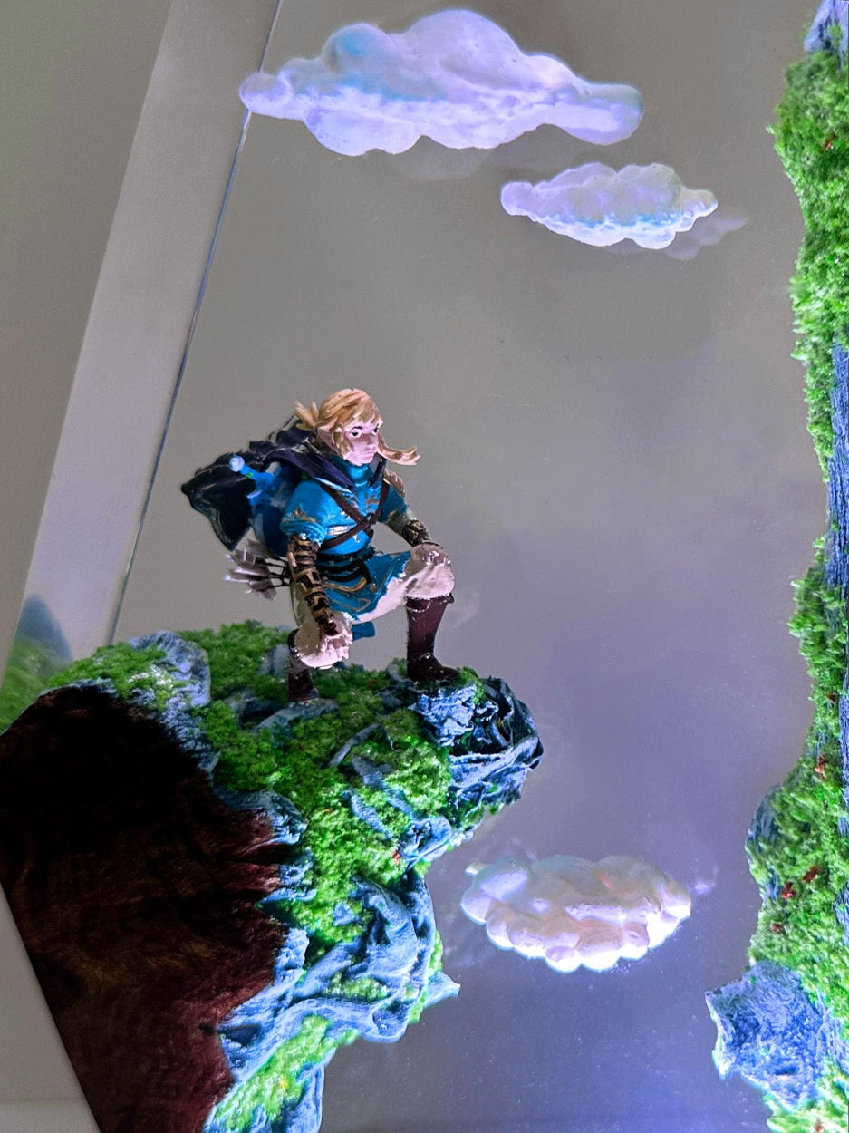 Handcrafted Link Skyscape Resin Night Light